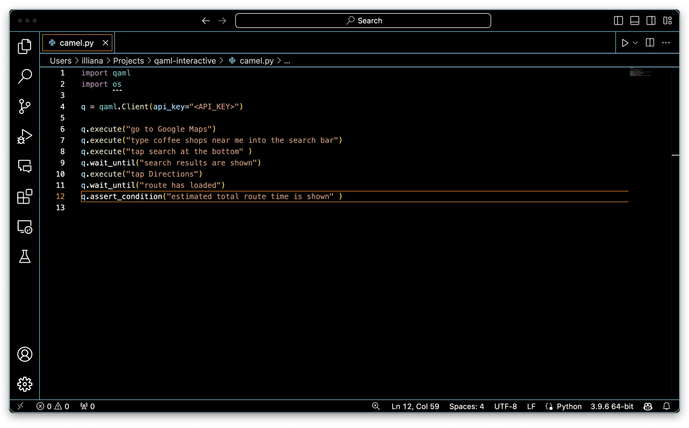 appium sample project