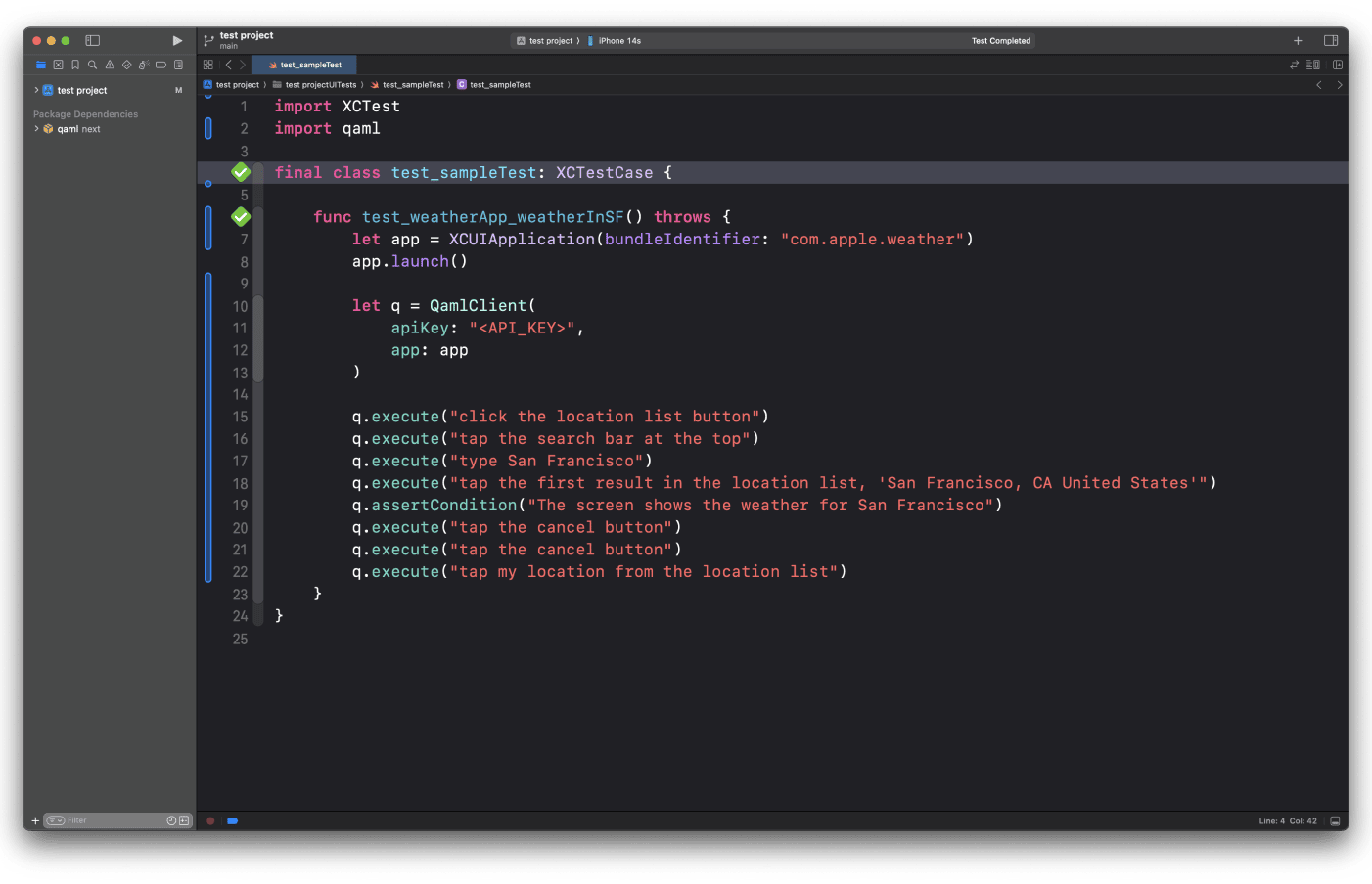 xcode sample project